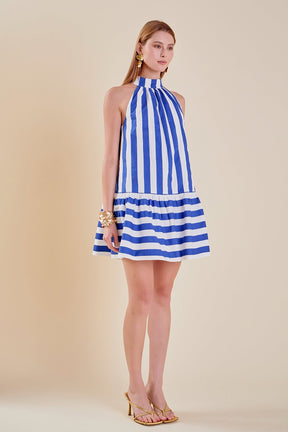 Striped Halter Dress