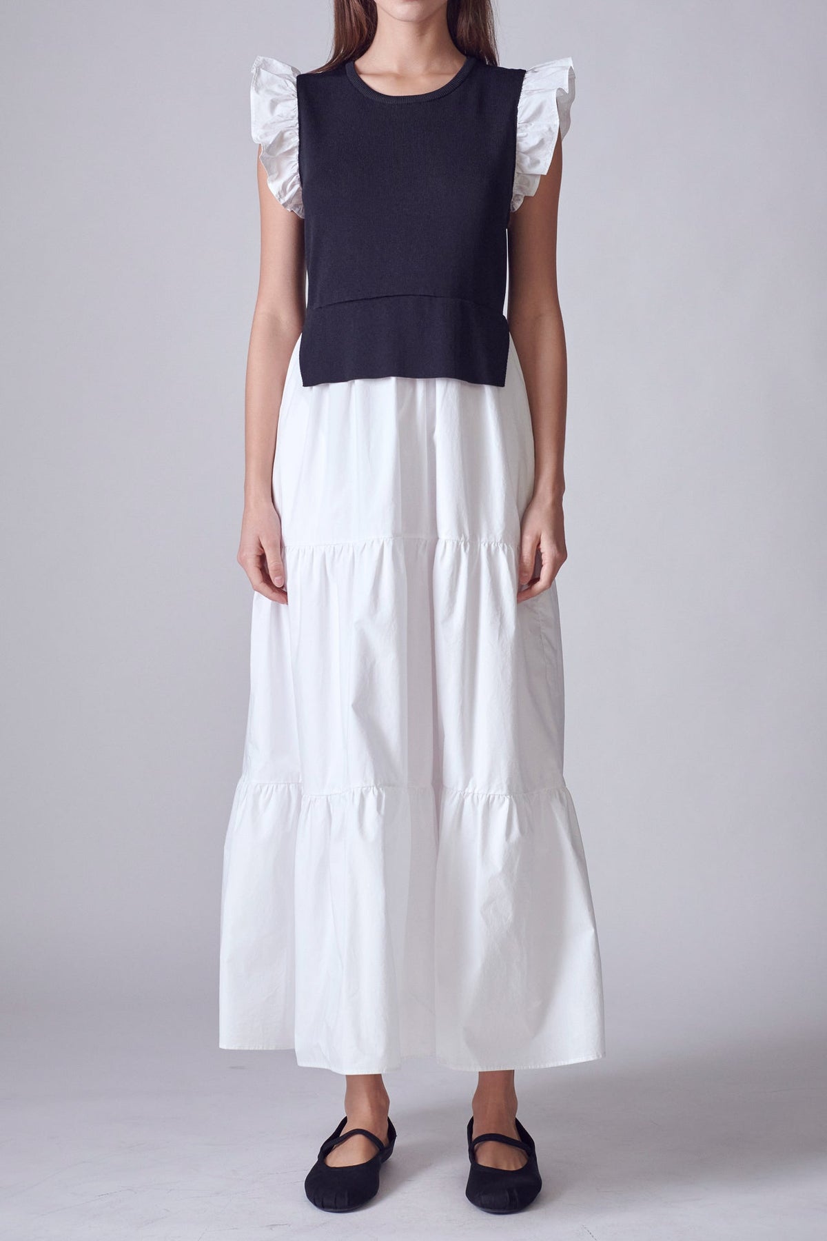 ENGLISH FACTORY - Mixed Media Sleeveless Maxi Dress - DRESSES available at Objectrare