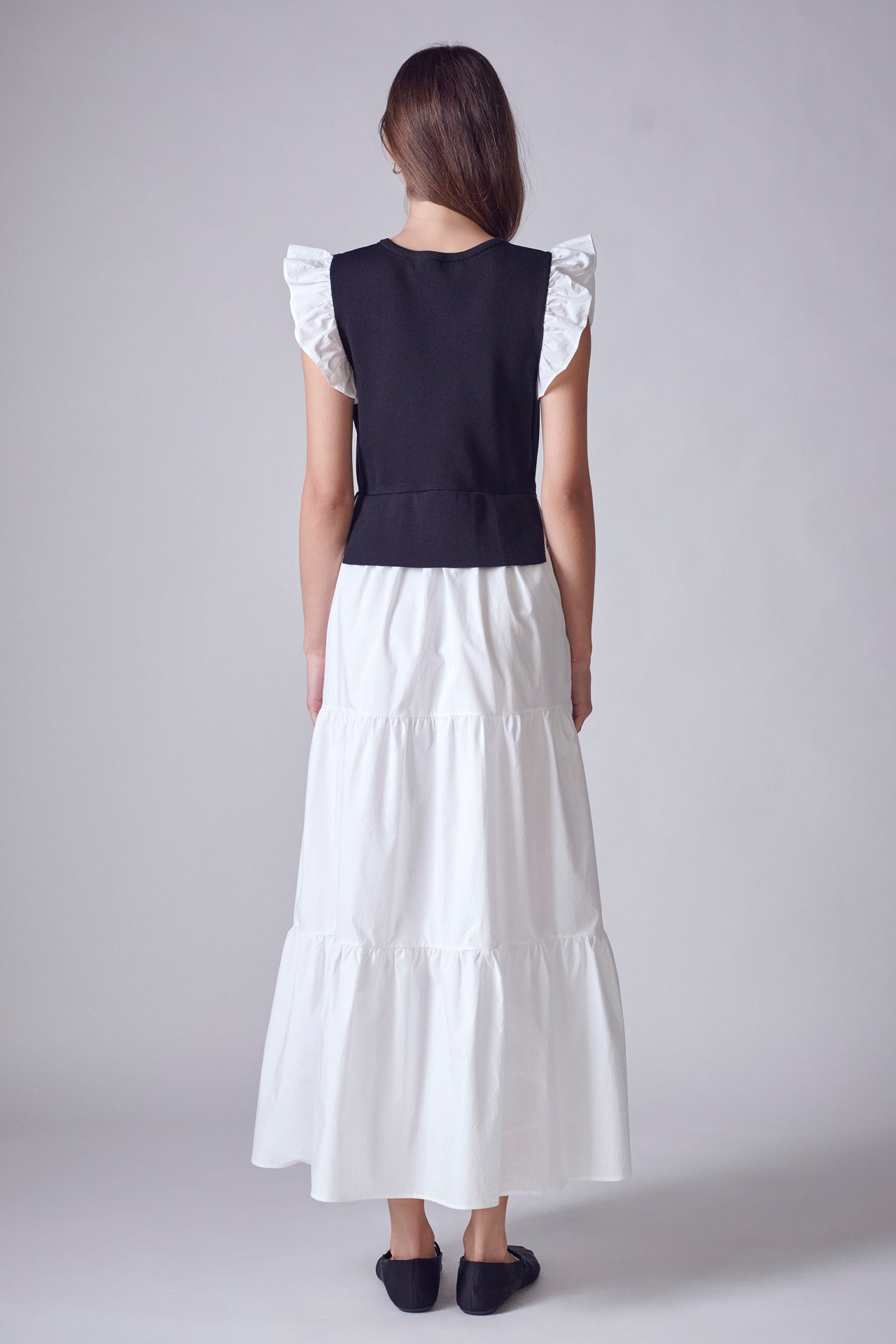 ENGLISH FACTORY - Mixed Media Sleeveless Maxi Dress - DRESSES available at Objectrare