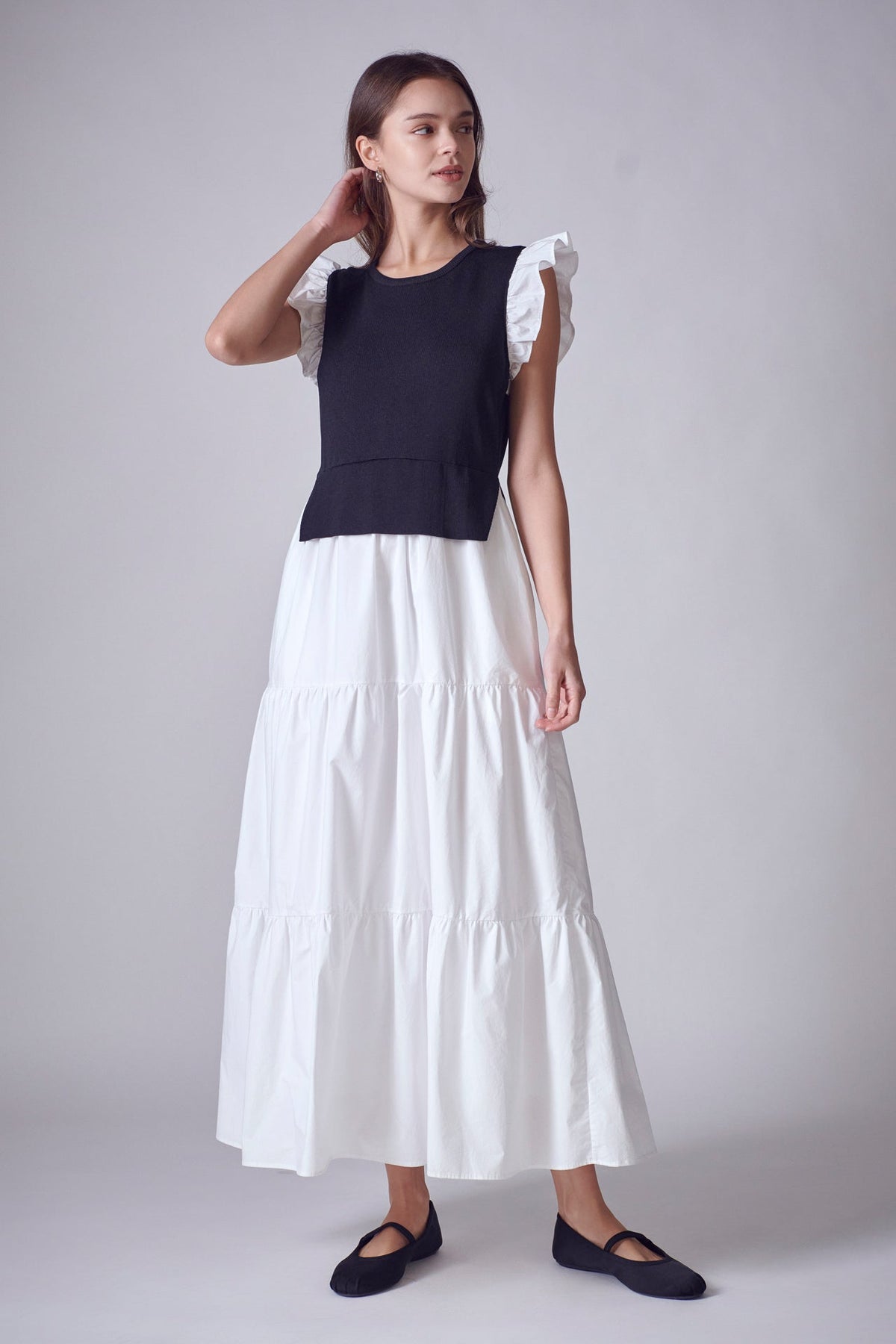 ENGLISH FACTORY - Mixed Media Sleeveless Maxi Dress - DRESSES available at Objectrare