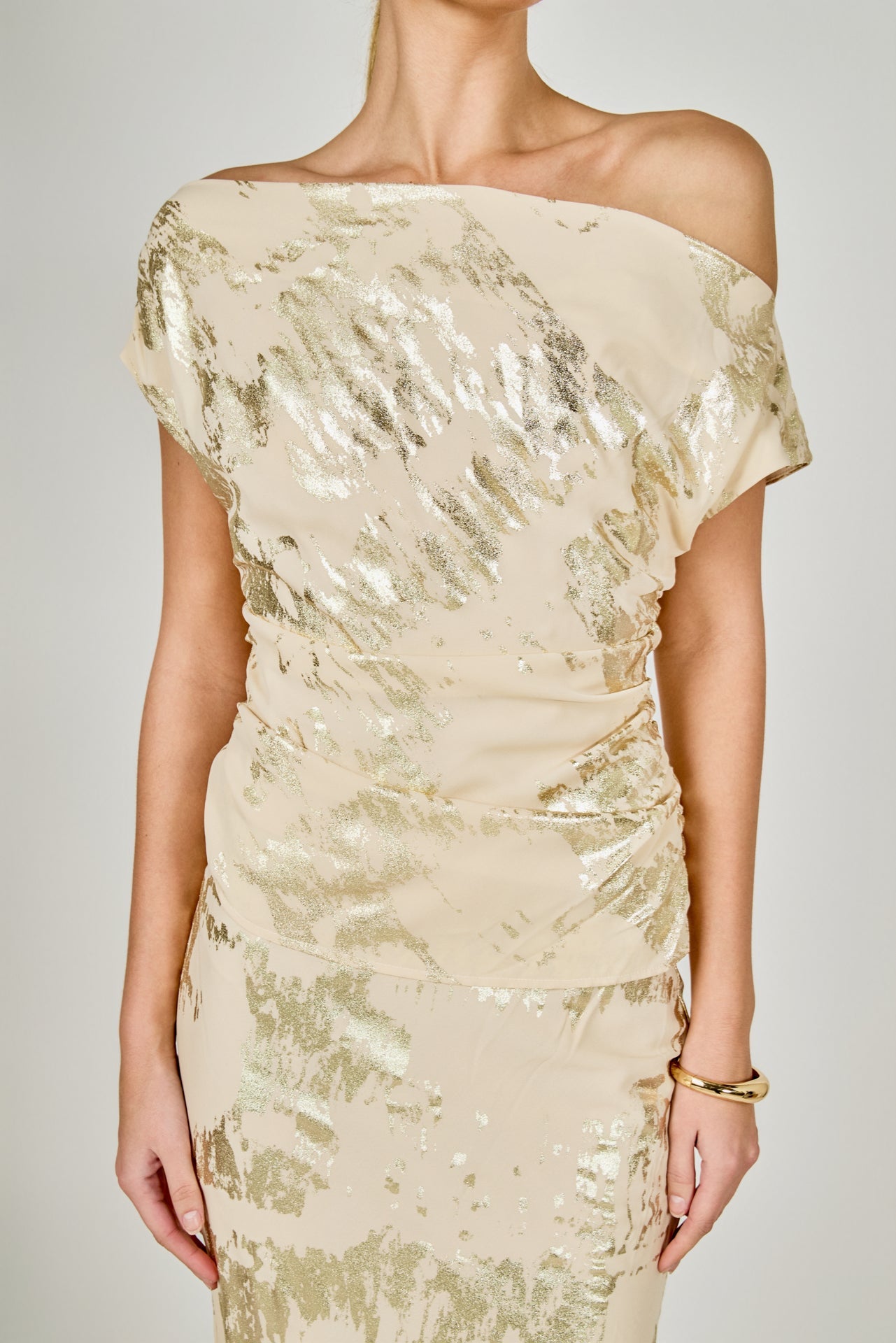 ENDLESS ROSE - Asymmetrical Printed Top - TOPS available at Objectrare