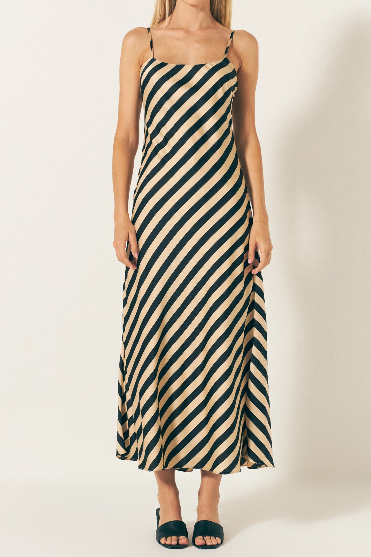 ENDLESS ROSE - Endless Rose - Striped Maxi Slip Dress - DRESSES available at Objectrare