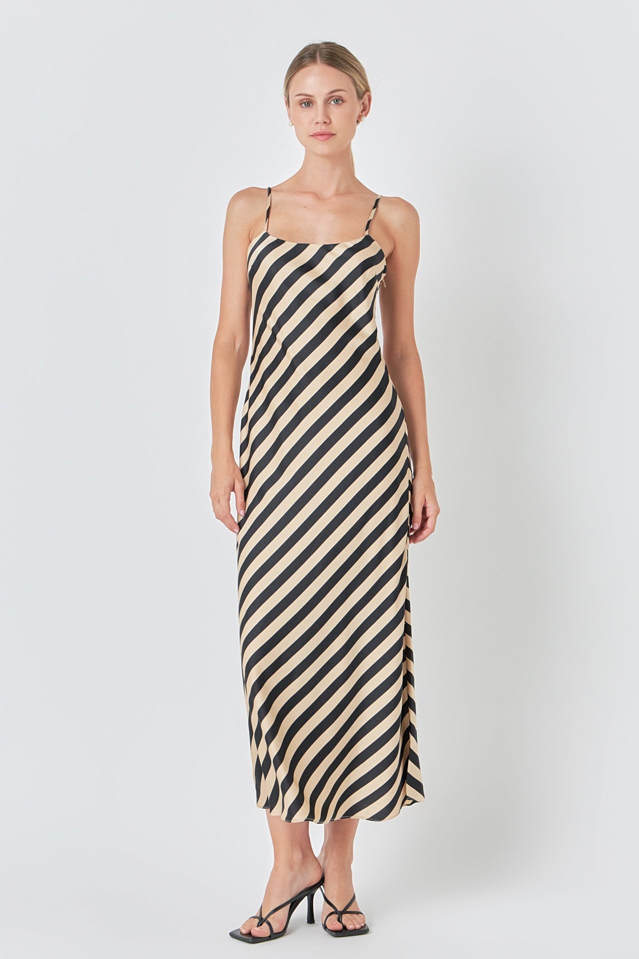 ENDLESS ROSE - Striped Maxi Slip Dress - DRESSES available at Objectrare