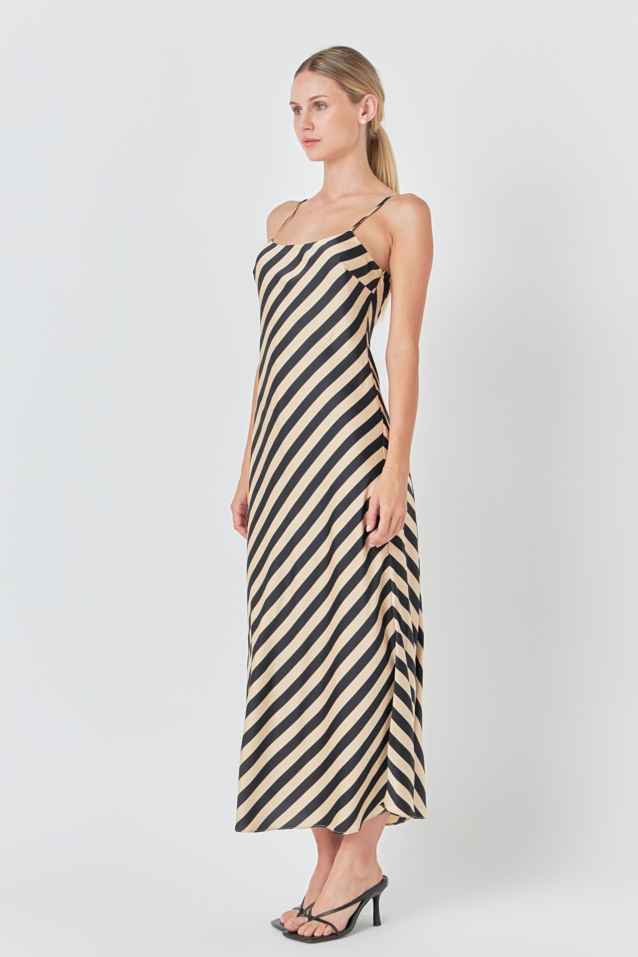 ENDLESS ROSE - Striped Maxi Slip Dress - DRESSES available at Objectrare