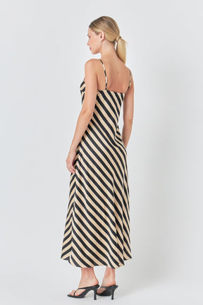 ENDLESS ROSE - Striped Maxi Slip Dress - DRESSES available at Objectrare