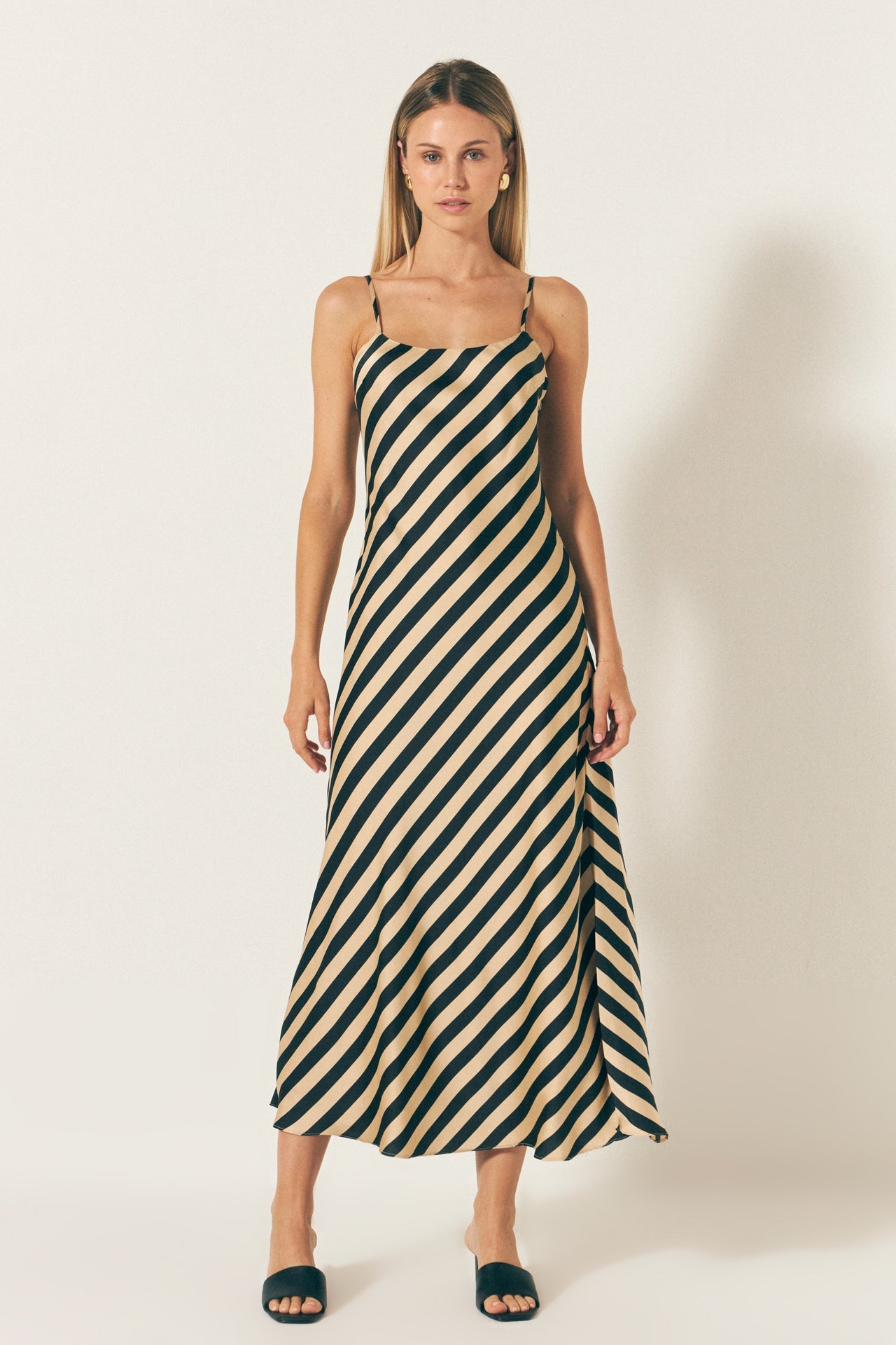 ENDLESS ROSE - Striped Maxi Slip Dress - DRESSES available at Objectrare