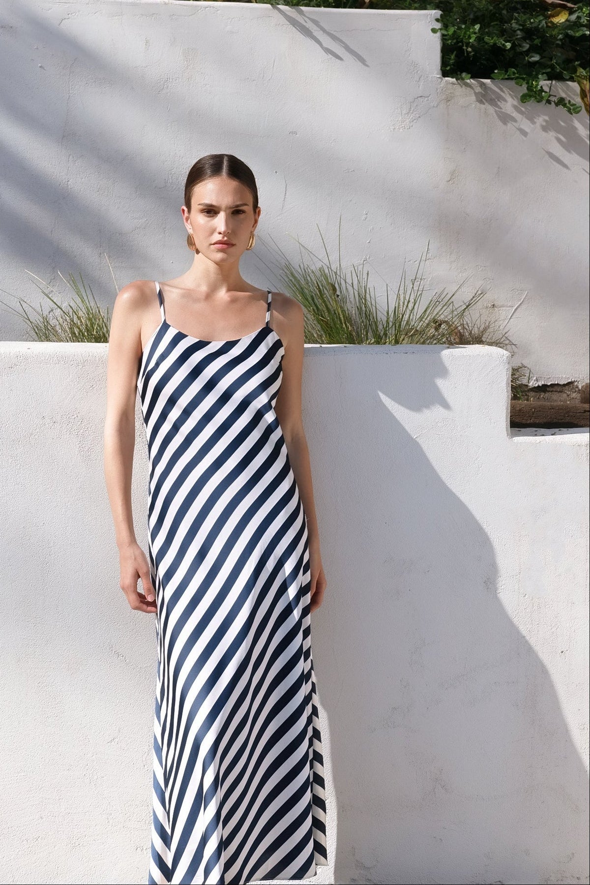 ENDLESS ROSE - Striped Maxi Slip Dress - DRESSES available at Objectrare
