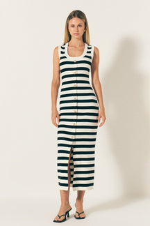 ENDLESS ROSE - Endless Rose - Striped Midi Dress - DRESSES available at Objectrare