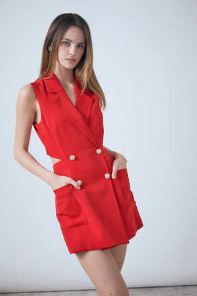 ENDLESS ROSE - Sleeveless Suit Romper - ROMPERS available at Objectrare