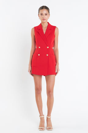 ENDLESS ROSE - Sleeveless Suit Romper - ROMPERS available at Objectrare