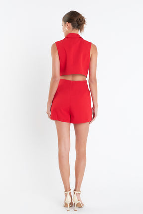 ENDLESS ROSE - Sleeveless Suit Romper - ROMPERS available at Objectrare