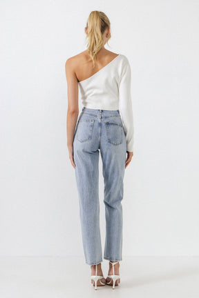 GREY LAB - Grey Lab - Asymmetric Wrap Jeans - JEANS available at Objectrare