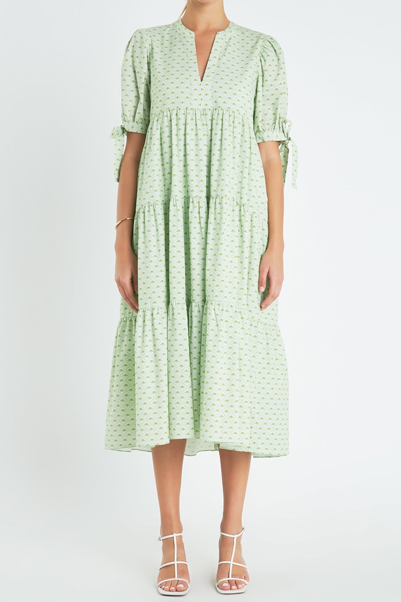 ENGLISH FACTORY - English Factory - Print V Neck Midi Dress - DRESSES available at Objectrare