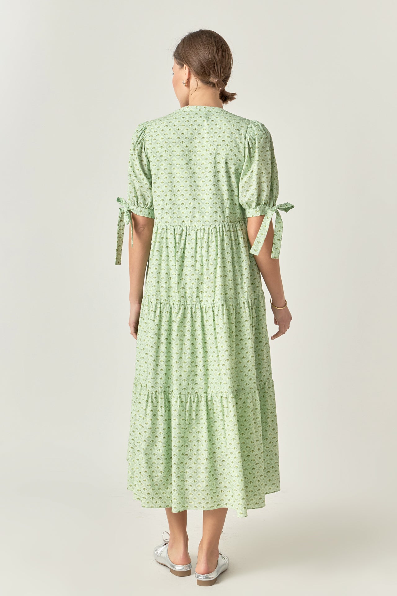 ENGLISH FACTORY - Print V Neck Midi Dress - DRESSES available at Objectrare
