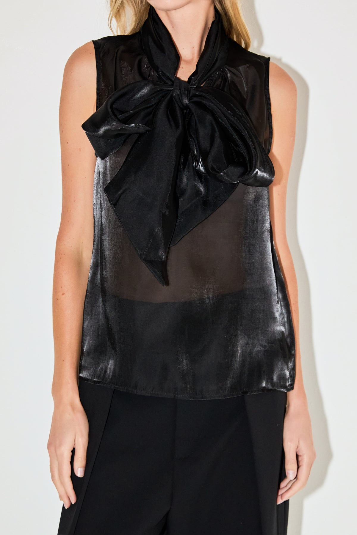 ENDLESS ROSE - Organza Sleeveless Top - TOPS available at Objectrare