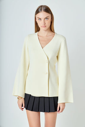 ENDLESS ROSE - 2 Button Cinched Sweater Cardigan - SWEATERS & KNITS available at Objectrare