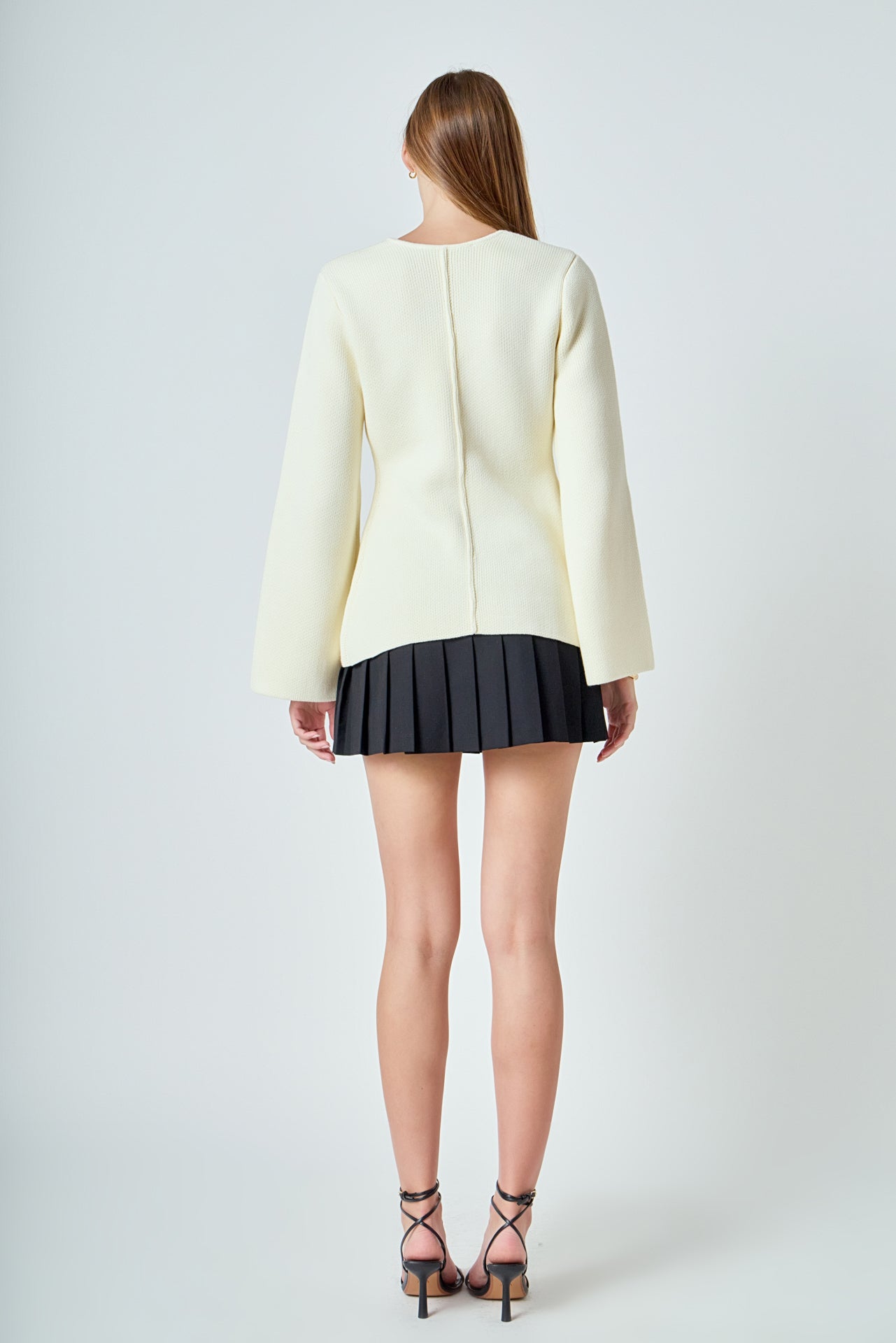 ENDLESS ROSE - 2 Button Cinched Sweater Cardigan - SWEATERS & KNITS available at Objectrare