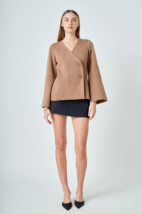 ENDLESS ROSE - 2 Button Cinched Sweater Cardigan - SWEATERS & KNITS available at Objectrare