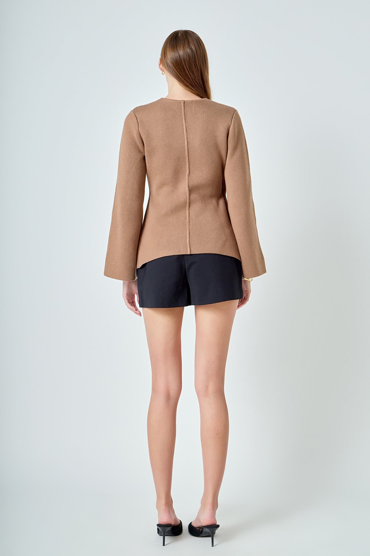 ENDLESS ROSE - 2 Button Cinched Sweater Cardigan - SWEATERS & KNITS available at Objectrare
