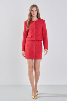 ENDLESS ROSE - Endless Rose - Tweed Buttoned Jacket - JACKETS available at Objectrare