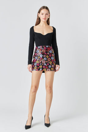 ENDLESS ROSE - Sequins Mini Skirt - SKIRTS available at Objectrare