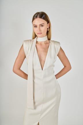 ENDLESS ROSE - Deep V Maxi Dress - DRESSES available at Objectrare
