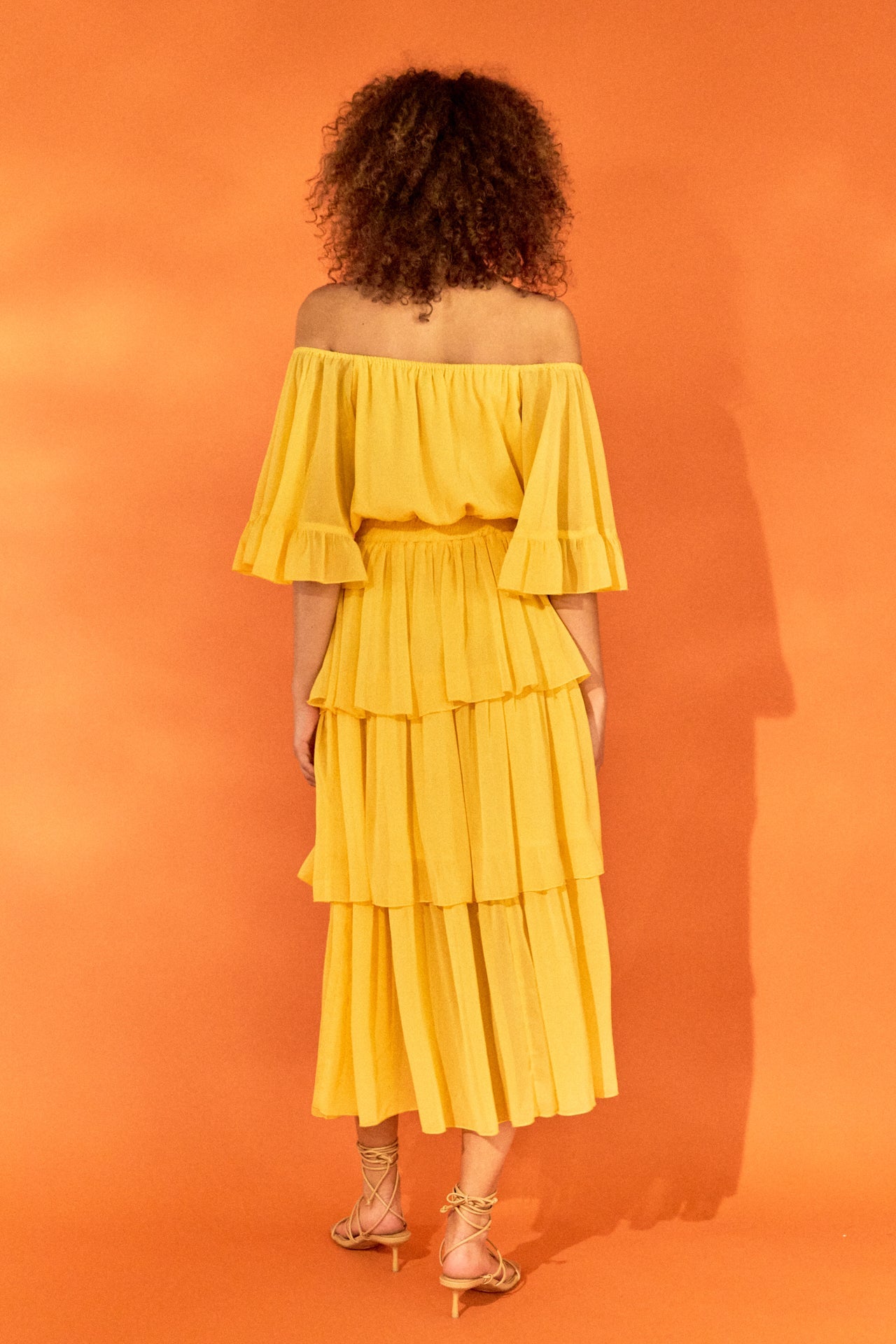 ENDLESS ROSE - Off-The-Shoulder Tiered Maxi Dress - DRESSES available at Objectrare