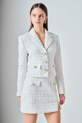 ENDLESS ROSE - Tweed Short Jacket - JACKETS available at Objectrare