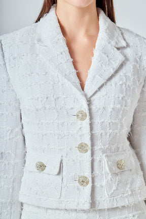 ENDLESS ROSE - Tweed Short Jacket - JACKETS available at Objectrare