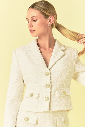 ENDLESS ROSE - Tweed Short Jacket - JACKETS available at Objectrare