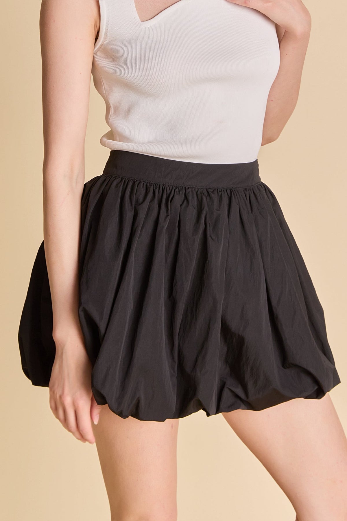 ENDLESS ROSE - High Waisted Bubble Mini Skirt - SKIRTS available at Objectrare