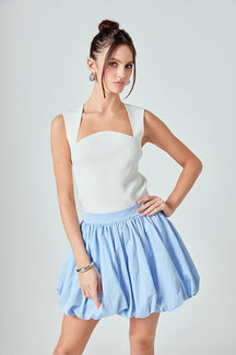 ENDLESS ROSE - High Waisted Bubble Mini Skirt - SKIRTS available at Objectrare