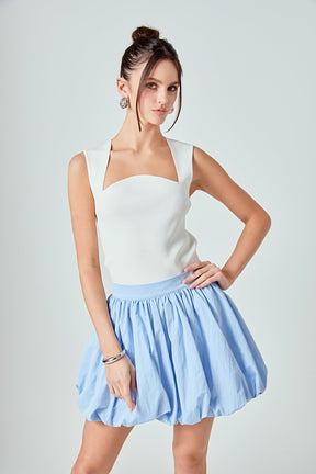 ENDLESS ROSE - High Waisted Bubble Mini Skirt - SKIRTS available at Objectrare