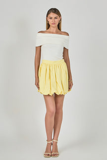 ENDLESS ROSE - High Waisted Bubble Mini Skirt - SKIRTS available at Objectrare