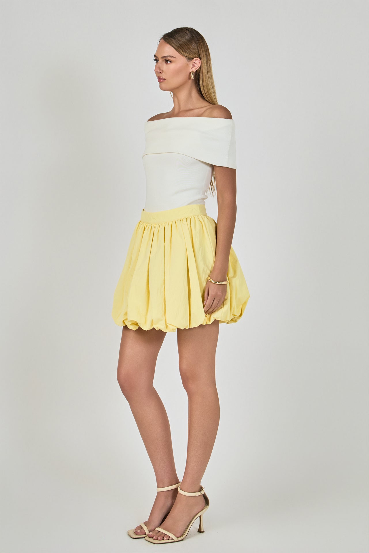 ENDLESS ROSE - High Waisted Bubble Mini Skirt - SKIRTS available at Objectrare