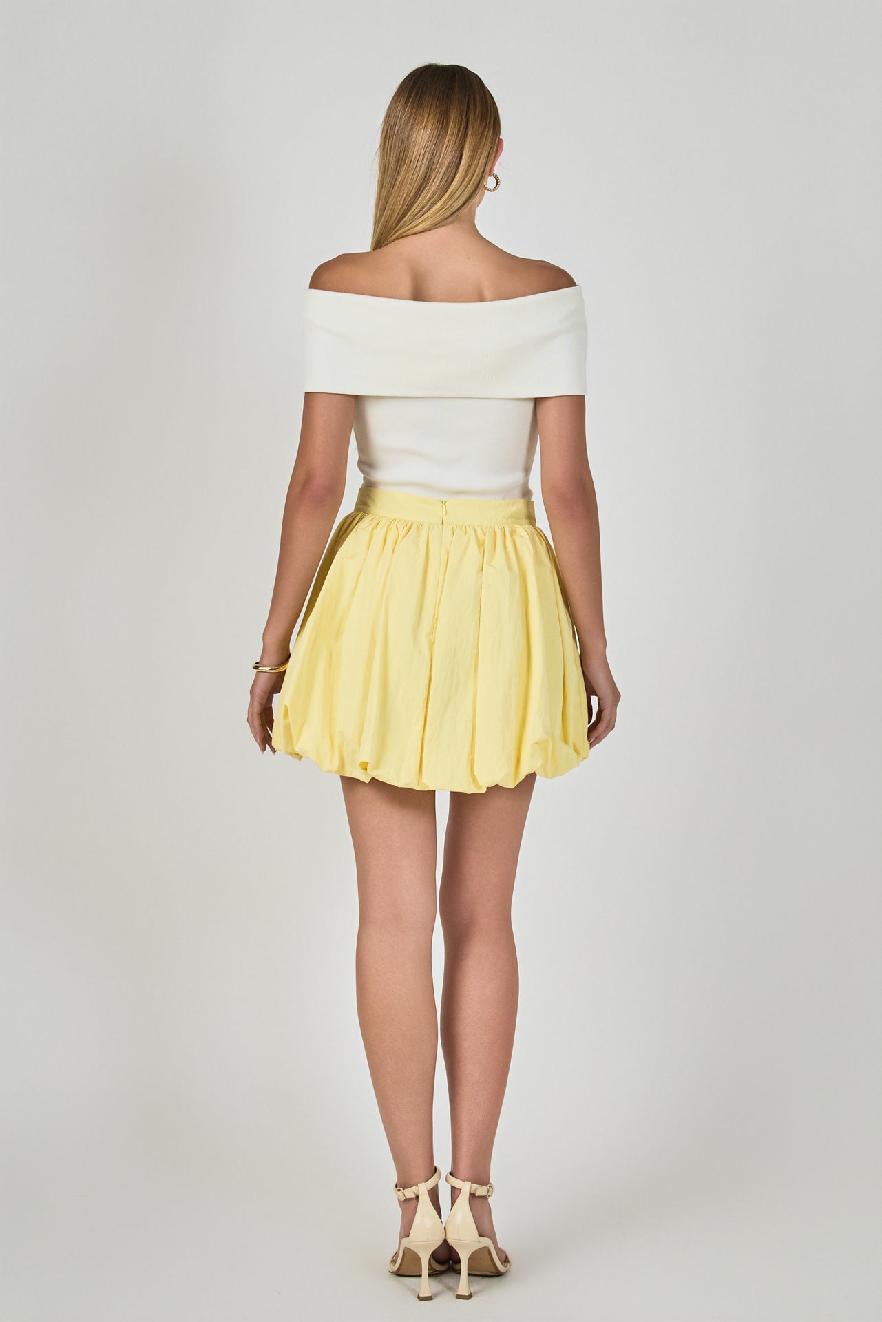 ENDLESS ROSE - High Waisted Bubble Mini Skirt - SKIRTS available at Objectrare