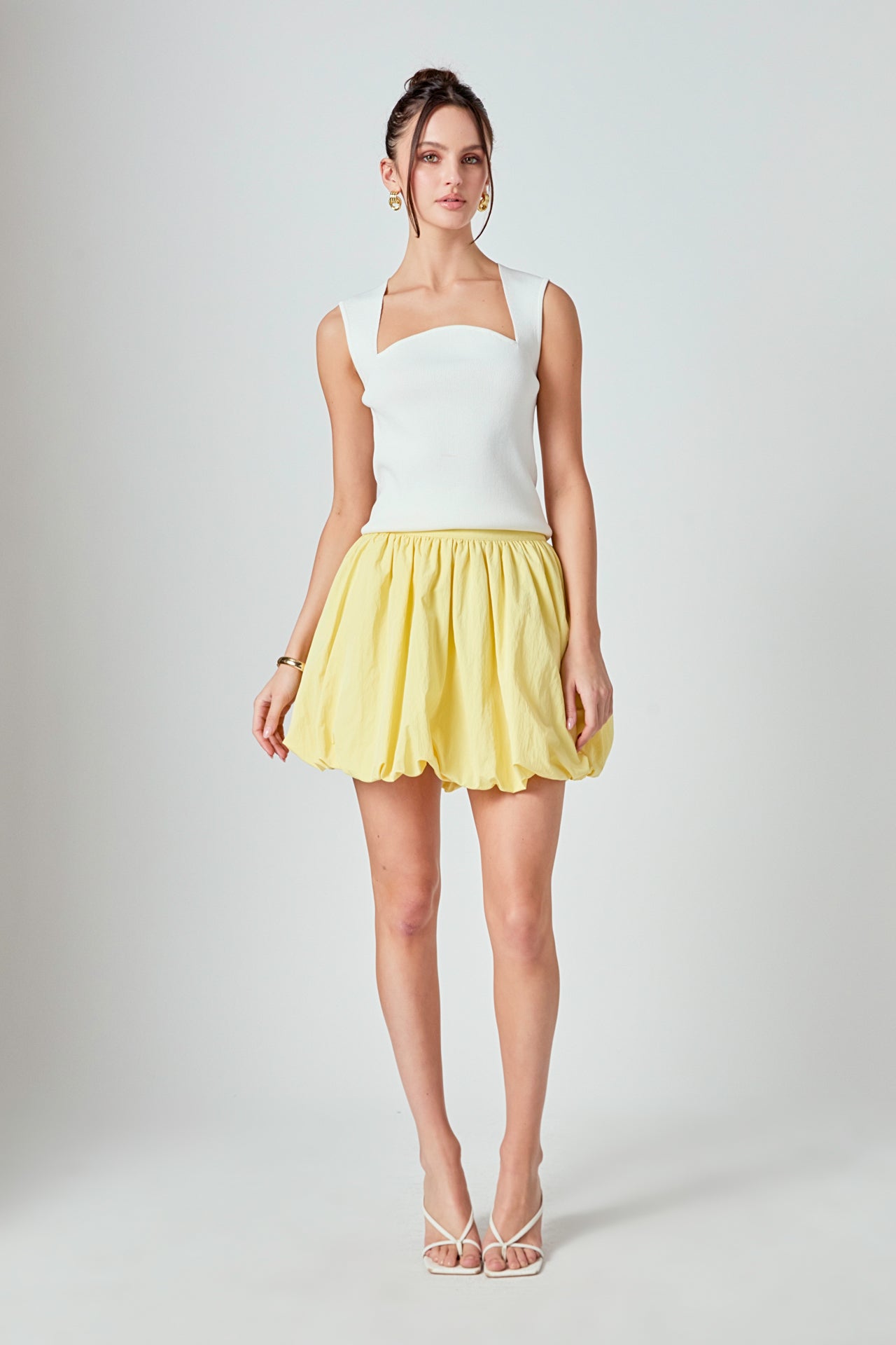 ENDLESS ROSE - High Waisted Bubble Mini Skirt - SKIRTS available at Objectrare