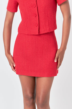 ENDLESS ROSE - Tweed Skirt - SKIRTS available at Objectrare