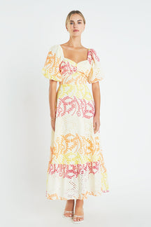 ENGLISH FACTORY - Multi Dye Lace Maxi Dress - DRESSES available at Objectrare