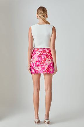 ENDLESS ROSE - Floral Embroidered Skirt - SKIRTS available at Objectrare