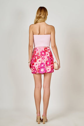 ENDLESS ROSE - Floral Embroidered Skirt - SKIRTS available at Objectrare