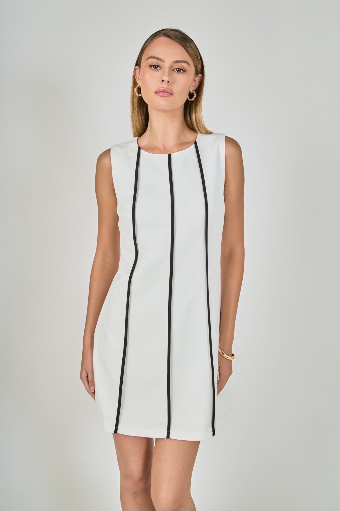 ENDLESS ROSE - Linen Binded Mini Dress - DRESSES available at Objectrare