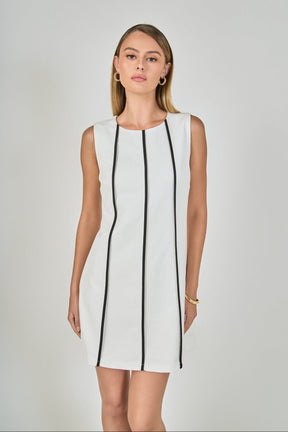 ENDLESS ROSE - Linen Binded Mini Dress - DRESSES available at Objectrare