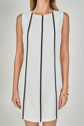 ENDLESS ROSE - Linen Binded Mini Dress - DRESSES available at Objectrare