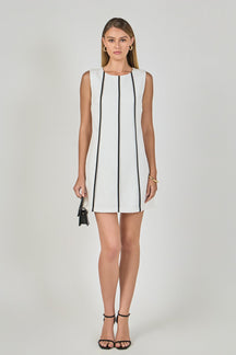 ENDLESS ROSE - Linen Binded Mini Dress - DRESSES available at Objectrare