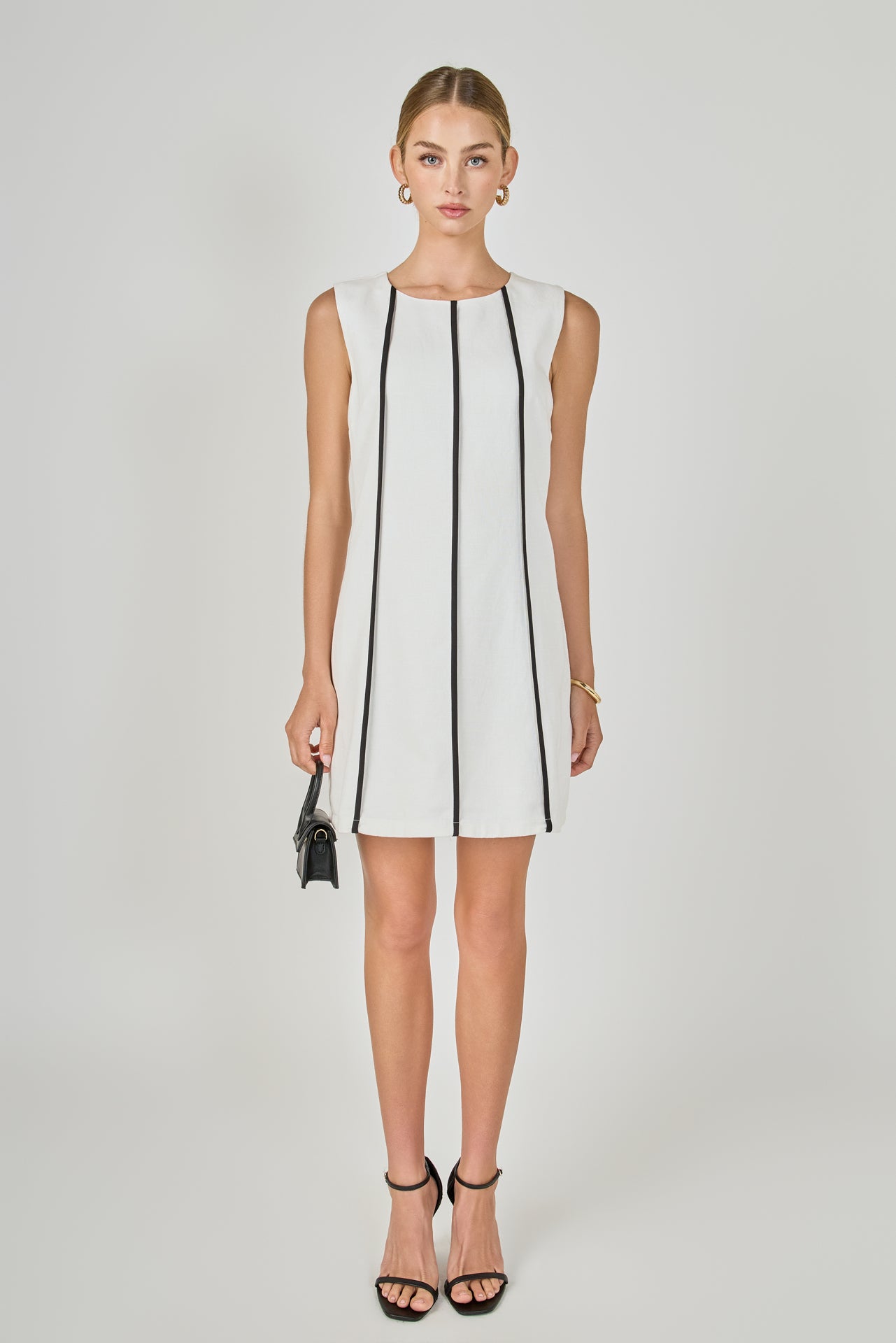 ENDLESS ROSE - Linen Binded Mini Dress - DRESSES available at Objectrare