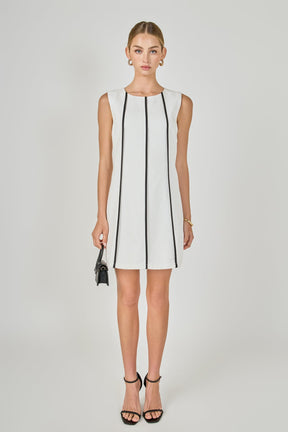ENDLESS ROSE - Linen Binded Mini Dress - DRESSES available at Objectrare