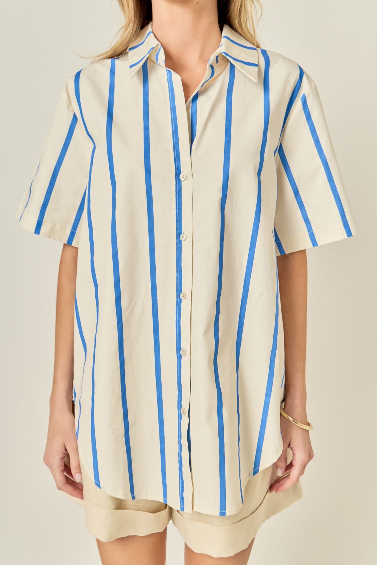 ENGLISH FACTORY - Striped Short Sleeve Top - TOPS available at Objectrare