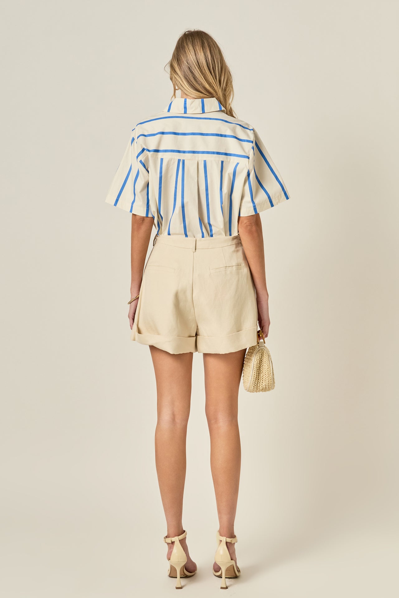 ENGLISH FACTORY - Striped Short Sleeve Top - TOPS available at Objectrare