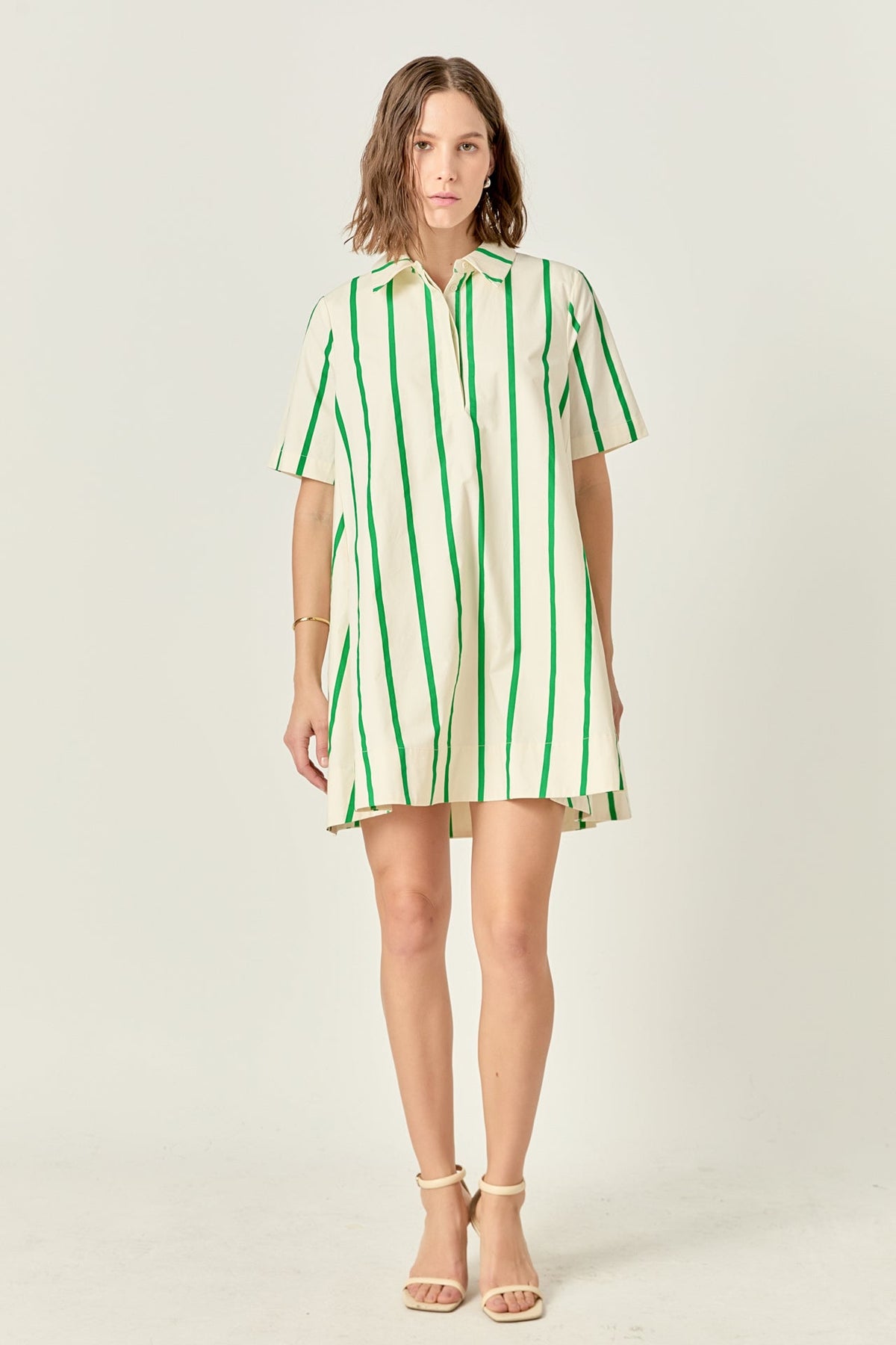 Striped Kaftan Mini Dress